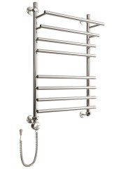 Полотенцесушитель электрический ДВИН F Primo Electro лесенка с полкой 80/50, ТЭН слева, полированный