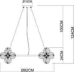Подвесная люстра Arte Lamp A5261LM-25GO