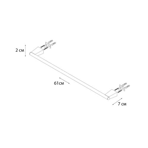 Полотенцедержатель трубчатый Fixsen Trend, черный (FX--97801)