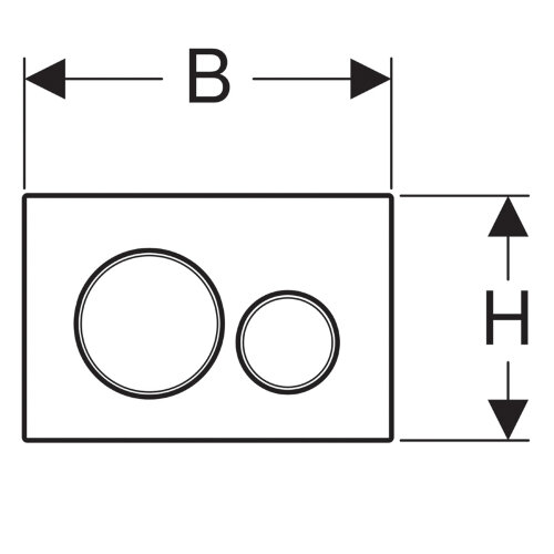 Кнопка смыва Geberit Sigma 20, двойной смыв, белый