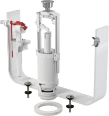Выпускной комплект Alcadrain со стоп кнопкой (одинарной) и боковой пласт. подводкой (SA2000 3/8&quot; CHR