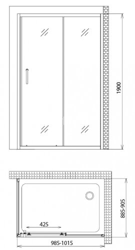 Душевой уголок Gemy Victoria S30191HM-A90M