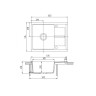 Кухонная мойка AQUATON Делия 65, графит (1A718632DE210)