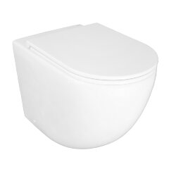 Унитаз приставной Azario Grado 365х570х410 безободковый, смыв "Торнадо", в комплекте с быстросъемным