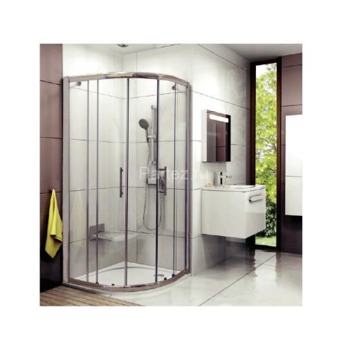 Душевое ограждение (комплект) Ravak: душевой уголок Blix Transparent XP2CP4-90 + поддон Ronda-90PU с экраном + сифон