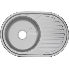 Мойка 7750 U N 0,6/160 матовая врез  овальная  с сифоном  (122a NМ*12)