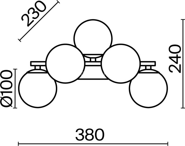 Бра Maytoni MOD547WL-05B