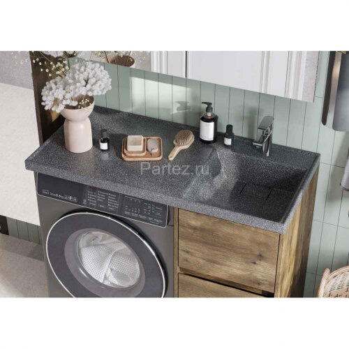 Раковина - столешница AQUATON Лондри 1200, правая, графит (1A72243KLH21R)