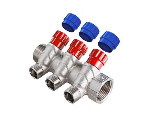 Коллектор с регулирующими вентилями 1"х3х1/2"НР VALTEC