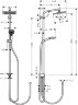 27289000 Crometta E 240 1jet Showerpipe Reno EcoSmart 9 л/мин душевая система без смесителя