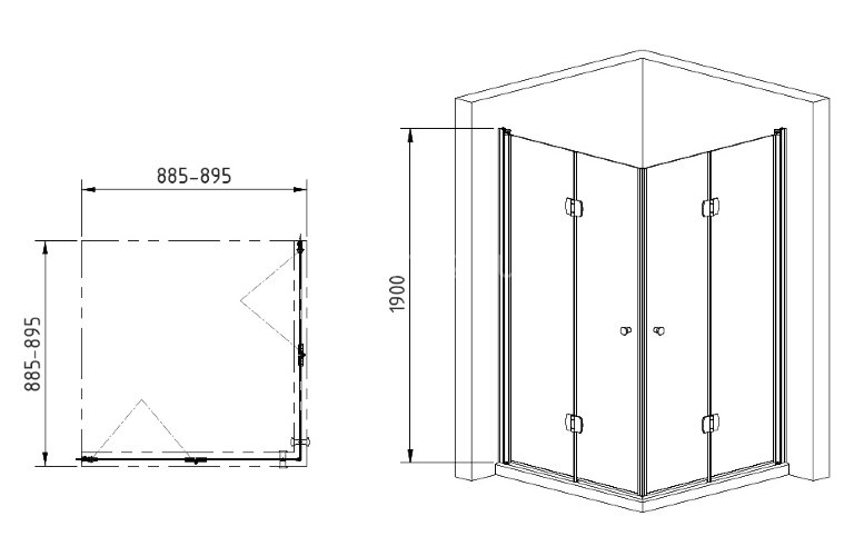 Душевой уголок Gemy Dutch Windmill S37193C-S37193C