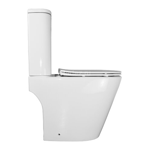 Унитаз-компакт Azario Berton 385х615х805 напольный, безободковый, слив "Торнадо", с быстросъемным си