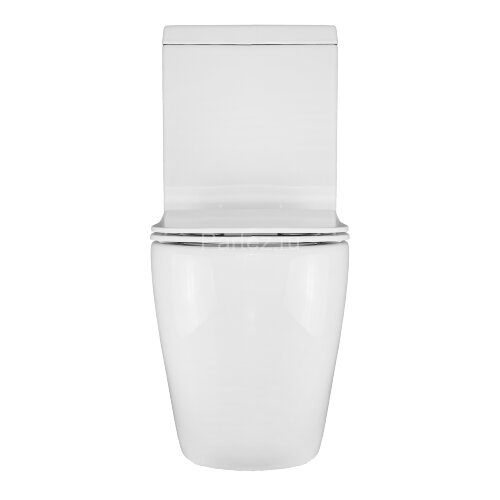 Унитаз-компакт Azario Renda 615х365х840 напольный, безободковый, в комплекте с арматурой, сиденье ми