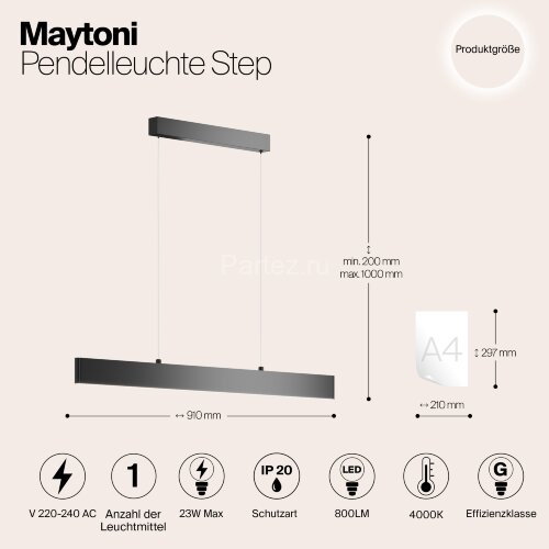 Подвесной светильник Maytoni P010PL-L23W4K