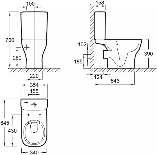 Бачок для унитаза Jacob Delafon Struktura белый (ETAG212-WTE)