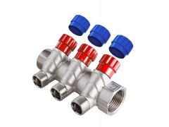 Коллектор с регулирующими вентилями 1"х4х1/2"НР VALTEC