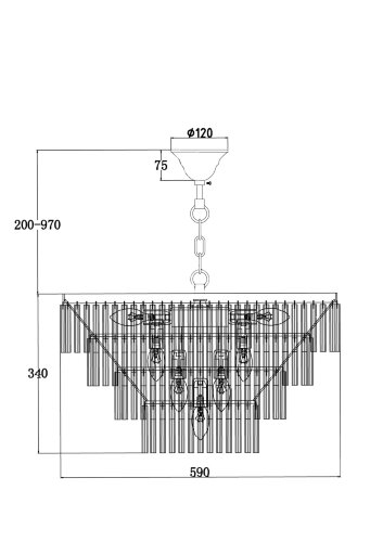 Подвесная люстра Maytoni MOD093PL-13BS