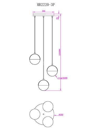 Подвесной светильник MyFar MR2220-3P