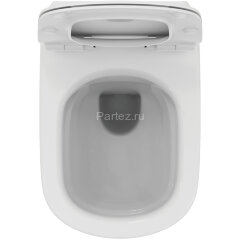 Унитаз подвесной Ideal Standard TESI Rimless+ 365х535х400 безободковый, с сиденьем и крышкой микроли