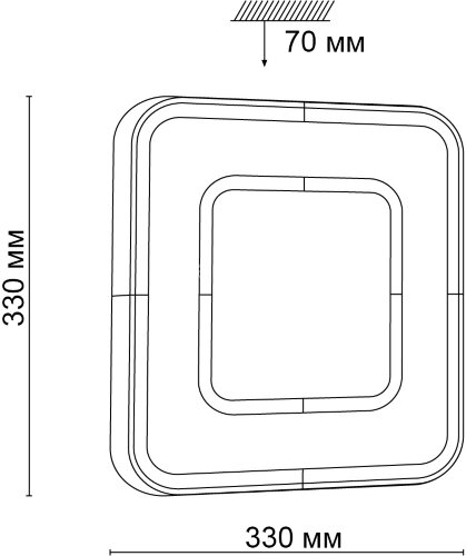 Настенно-потолочный светильник Sonex 3047/CL
