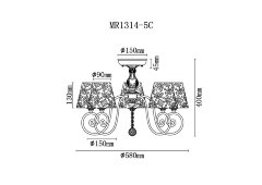 Потолочная люстра MyFar MR1314-5C