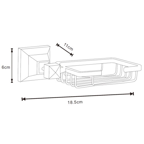 Мыльница Azario ALTRE, Хром (AZ-96009)