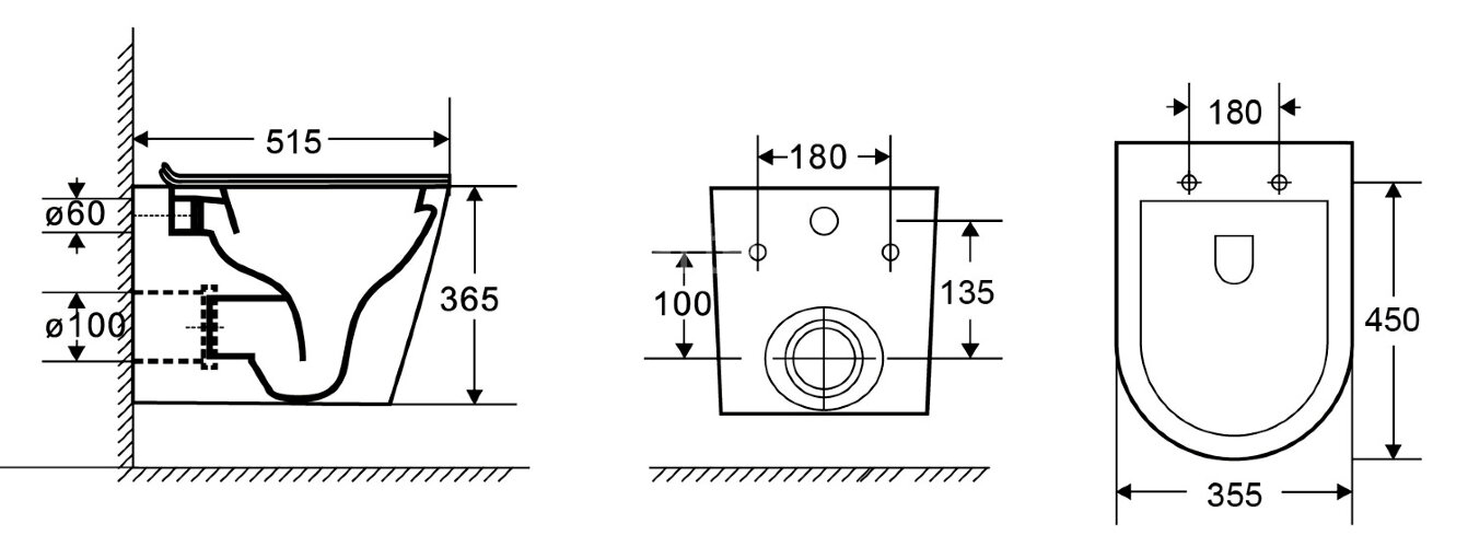 Сет: Инсталляция LORANTO + подвесной безободковый унитаз Azario Teramo (круглый) с системой антивспл