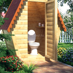 Унитаз Дачный в комплекте Стандарт 37х50х38,5 белый (46901100002)