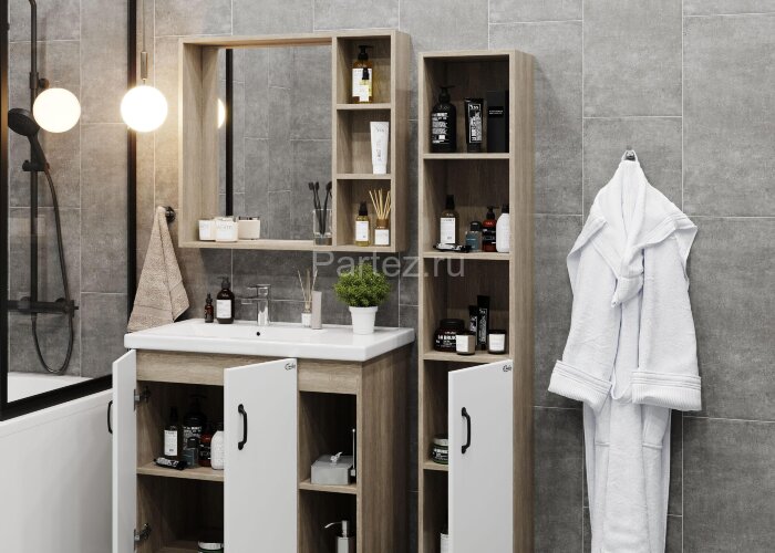 Зеркало-шкаф Onika Тимбер 80.00 Универсальный, Дуб сонома (208091)