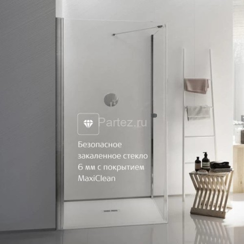 Душевая дверь Roca CAPITAL распашная 90х195, цвет профиля хром, толщина полотна 6мм универсальная