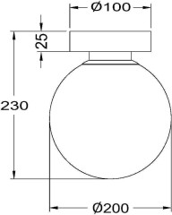 Настенно-потолочный светильник Maytoni MOD321WL-01B1