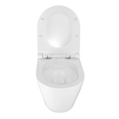 Унитаз подвесной Azario Nova 360х480х360 безободковый, с ультратонким сиденьем микролифт (AZ2217)