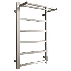 Полотенцесушитель электрический Двин Fj Plaza Neo 80/50 квадрат, с полкой, полированный (46577717701