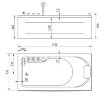 Акриловая ванна Gemy G9006-1.7 B L