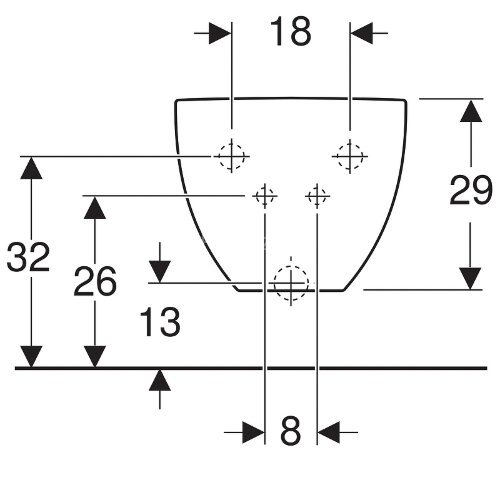 Биде Geberit Acanto без крышки, белое (500.601.01.2)