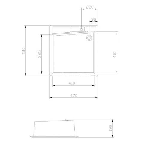 Кухонная мойка AQUATON Парма 510х470х175 мм., серая (1A713032PM230)