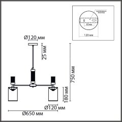 Потолочная люстра Lumion 6585/5
