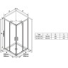 Душевой уголок Ravak Blix Slim 80x80 BLSRV2-80 профиль хром, стекло прозрачное