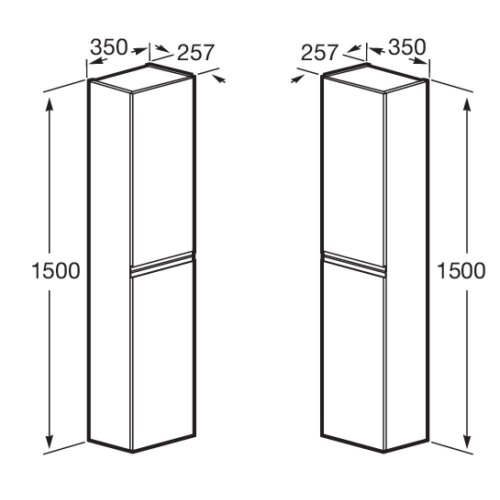 Пенал подвесной Roca Oleta белый матовый (A857650501)