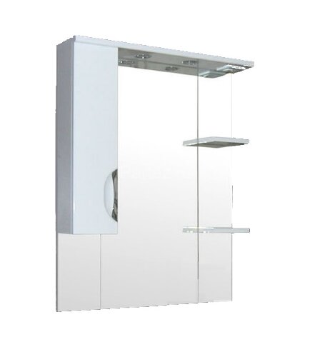 Зеркало-шкаф Loranto Стиль 80 левостороннее, 800х1025х170, белый (CS00024669)