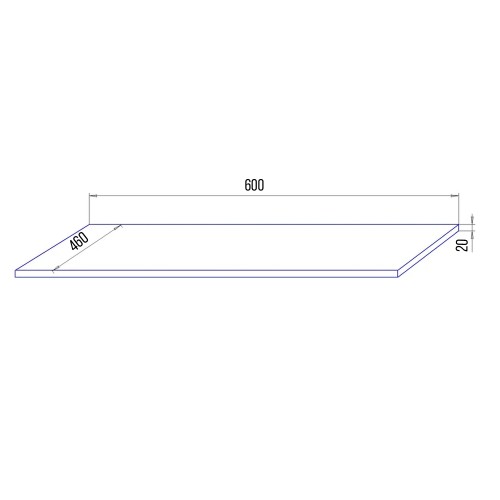Столешница на тумбу Lotos 60 МДФ, белый глянцевый (CS00091638)