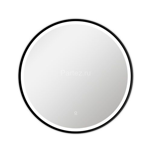 Зеркало AZARIO Aurora D600 с подсветкой, сенсорный выключатель с функцией диммера, алюминиевая черна