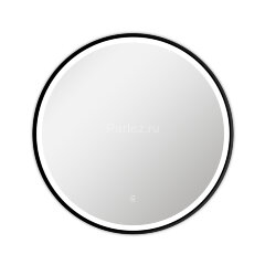 Зеркало AZARIO Aurora D600 с подсветкой, сенсорный выключатель с функцией диммера, алюминиевая черна