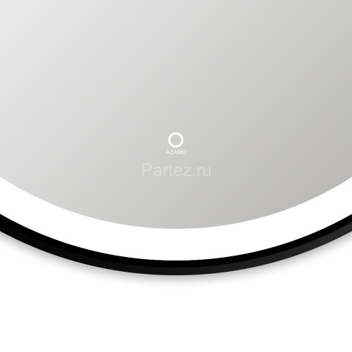 Зеркало AZARIO Aurora D600 с подсветкой, сенсорный выключатель с функцией диммера, алюминиевая черна