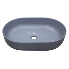 Раковина-чаша Creo Ceramique 580х380х140 накладная, овальная, керамика, серый матовый (PU4300SG)