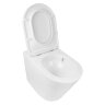 Унитаз приставной Azario 580х360х430 безободковый, быстросъемное сиденье микролифт, с системой смыва