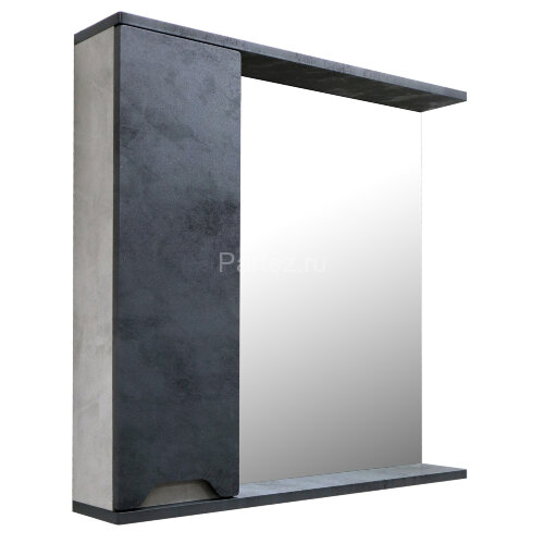 Зеркало-шкаф Loranto Florena 70 700х135х600 левый, темный бетон (CS00090036)