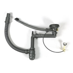 Одинарный сифон с переливом, клапан-автомат MLN-S011(PW1) 3 1/2"