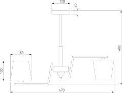 Потолочная люстра Eurosvet 60149/6 латунь