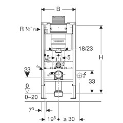 Инсталляция Geberit Duofix для подвесного унитаза, 98 см, со смывным бачком скрытого монтажа Omega 1